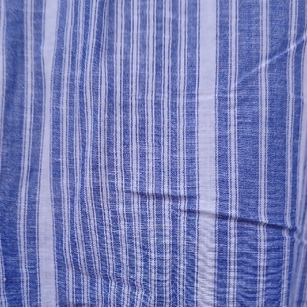 GAP White and Blue Casual Midi Sundress with Collar - Picture 5 of 8